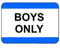 Free Printable Boys Only Temporary Sign