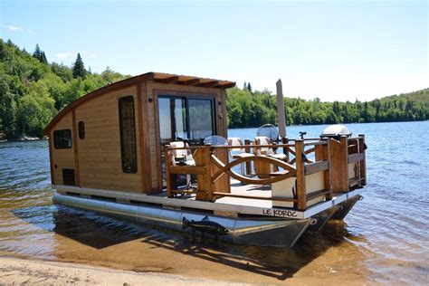 Solar powered houseboat takes tiny living to the water