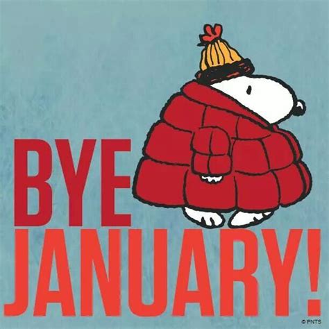 Goodbye January! | Snoopy, Snoopy quotes, Snoopy love