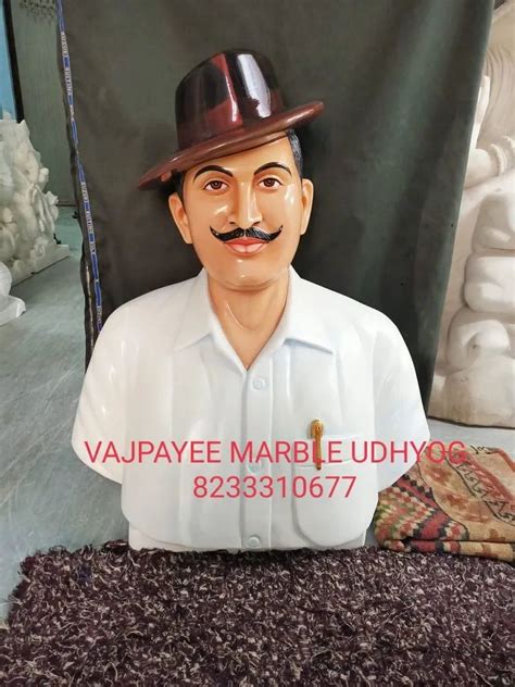 White Marble Bhagat Singh Statue, For Worship, Outdoor at Rs 75000 in ...