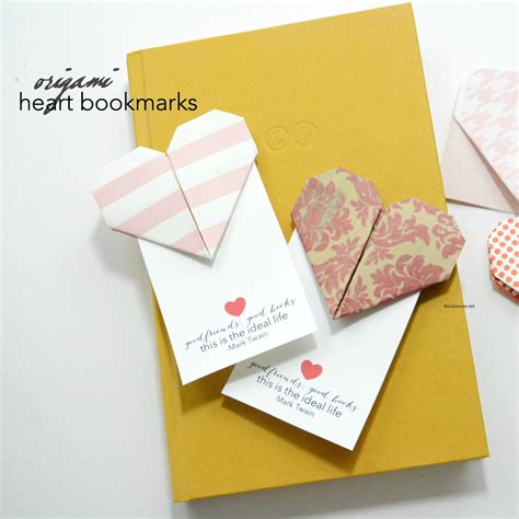 How to Make an Origami Heart Bookmark - The Idea Room