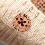 Personalized Handmade with Love Wooden Buttons Set of 10 Clothing Labels Gift for Mother Grandma ...