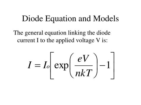 PPT - Diode Equation and Models PowerPoint Presentation, free download - ID:260037