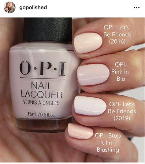 OPI Pinks Comparison in 2023 | Opi nail colors, Opi nail polish colors, Pink nails opi
