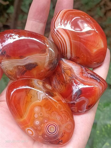 Natural Red Agate Tumbled Stonered Agate Crystal - Etsy