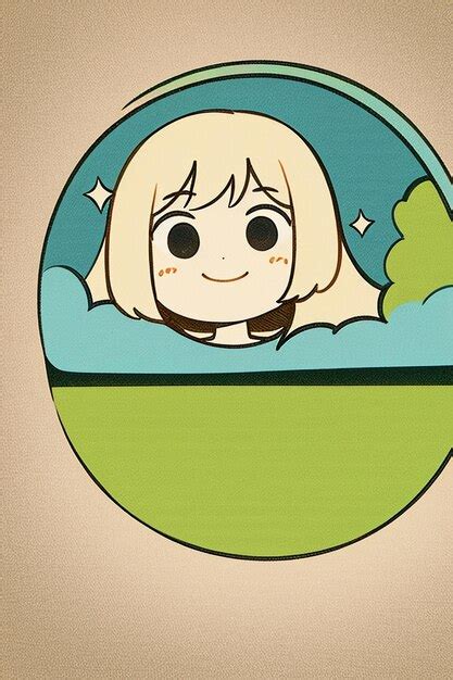 Premium Photo | Simple background cartoon anime style girl avatar character drawing