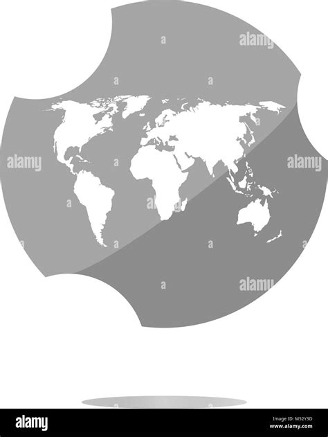 Flat globe map earth hi-res stock photography and images - Alamy