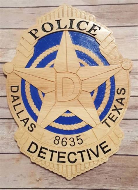 Dallas Police Department Personalized Badge Plaque | Etsy