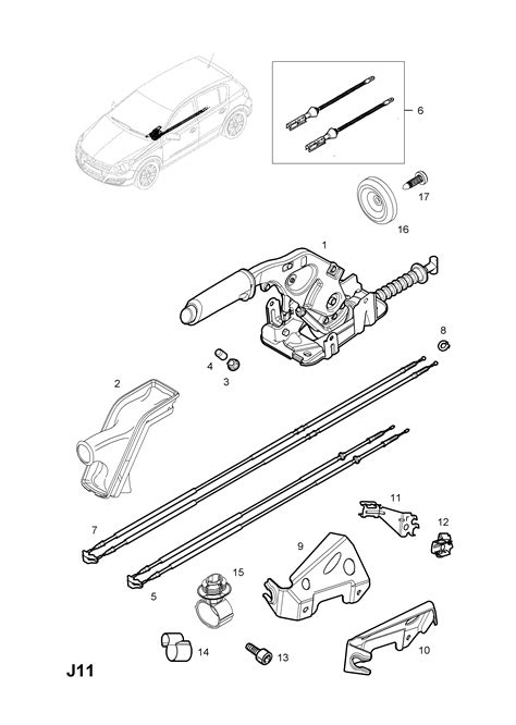 Vauxhall ASTRA-H - Handbrake cable > Opel EPC Online > nemigaparts.com