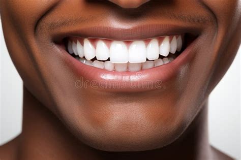 Close-Up of a Radiant Black Mans Perfect Smile - Captivating with White ...