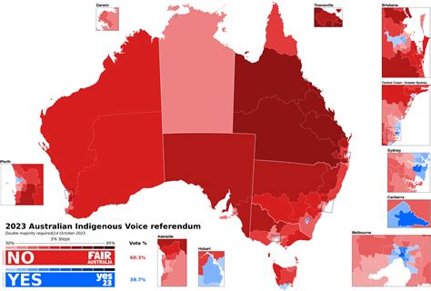 Results of the 2023 Australian Voice Referendum by Division : r/AussieMaps