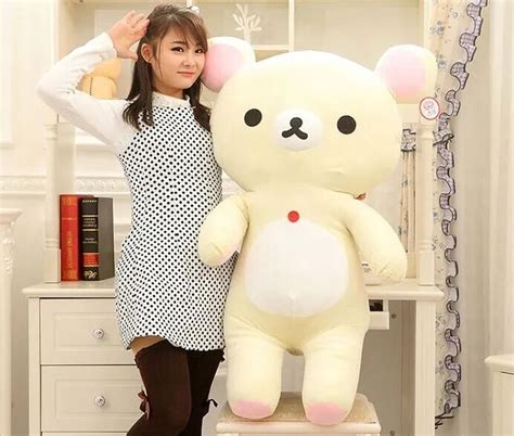 Stuffed plush toy large 110 cm white relax bear Huggy Bear plush toy doll soft throw pillow gift ...