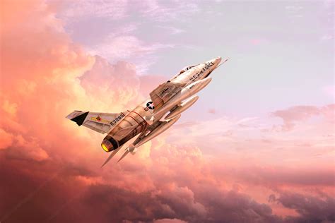 Jet Fighter, 1080P, Jet Fighters, North American F-100 Super Sabre, Sky HD Wallpaper