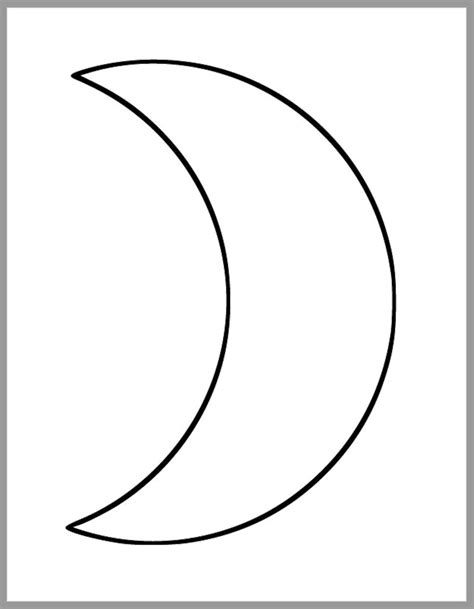 Printable Moon Template-Large Crescent Moon Cutout-9 inch | Etsy