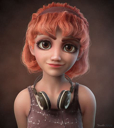 Mawar 3D Art breakdown by Yuditya Afandi Zbrush Character, 3d Model Character, Character Design ...