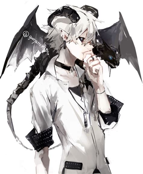 anime, dragon, and art image | Anime demon boy, Cute anime guys, Cute anime boy