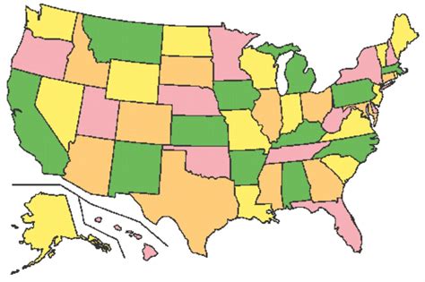 Visited States Map Fill It In As You Travel United | Etsy