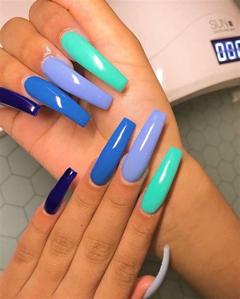 xoheavenn | Pretty nails, Long acrylic nails, Colorful nail designs