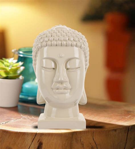 Serenity Buddha Portrait Bust in Off White – Thedecwizard