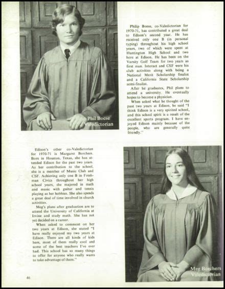 1971 Edison High School Yearbook | Edison high school, High school yearbook, Yearbook