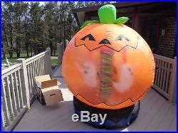 Halloween Airblown Inflatable GEMMY ROTATING GLOBE 6FT TALL WITCH ...