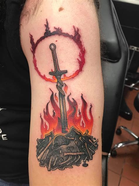 minimalist dark souls bonfire tattoo - lineartdrawingsfemalefaceeasy