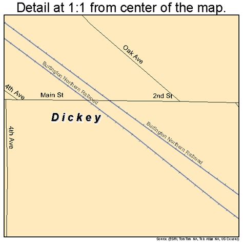 Dickey North Dakota Street Map 3819580