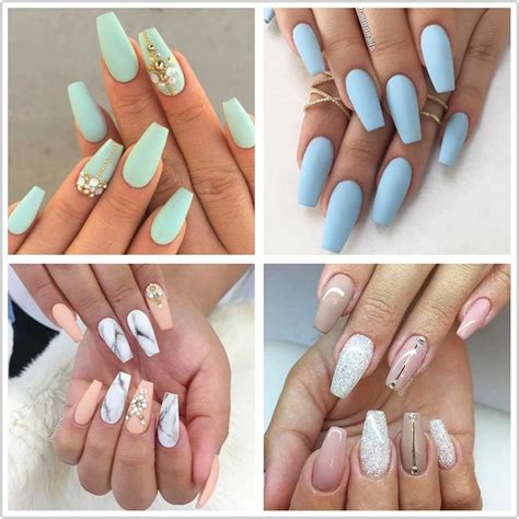 Coffin Medium Length Cute Acrylic Nails - Collection by phillip white • last updated 5 weeks ago ...