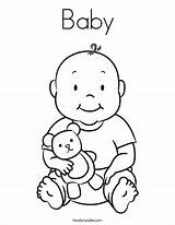 Baby Coloring Page  Twisty Noodle sketch template