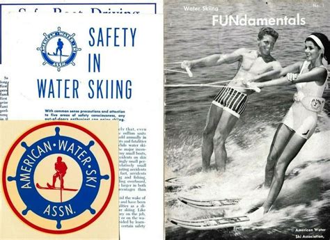 AMERICAN WATER SKI ASSOCIATION Vintage Decal and Brochure. #Unbranded