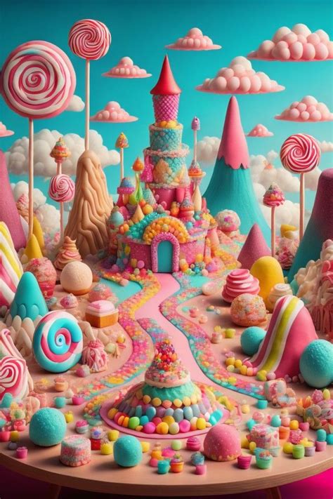Candy Theme, Candy Art, Cute Pastel Wallpaper, Cute Wallpaper For Phone, Candy Castle, Dreamy ...