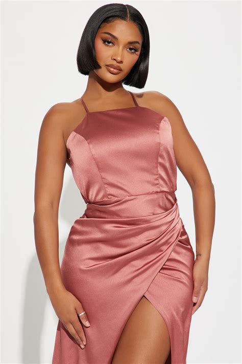 Adore Satin Gown - Marsala | Fashion Nova, Dresses | Fashion Nova