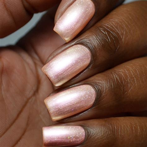 Cultured Pearl Pink Nail Polish Pearlescent Shimmer Holo - Etsy