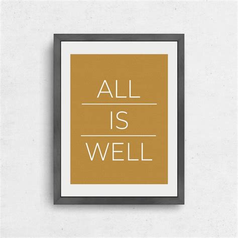 All is well affirmation printable art. Beautiful motivational | Etsy ...