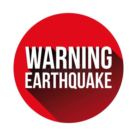 Earthquake Warning Sign stock vector. Illustration of aftershock - 37503144