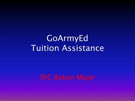 PPT - GoArmyEd Tuition Assistance PowerPoint Presentation, free download - ID:4845985