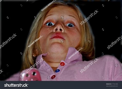 Scared-Little Girl With Frightened Look Stock Photo 17101240 : Shutterstock