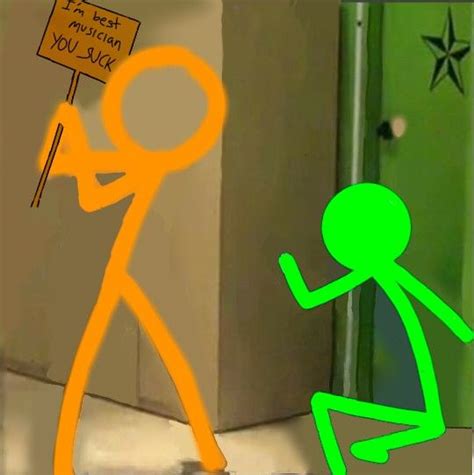 Orange: I'm best musician, you ain't better than me | Stick figure ...