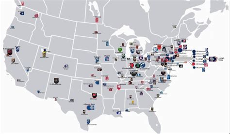 Map Of Mlb Ballparks Baseball Teams In Us Minor Leagues 0 Refrence ...