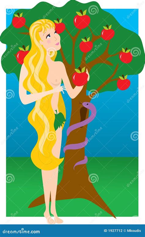 Eve and the Serpent stock vector. Illustration of reptile - 1927712