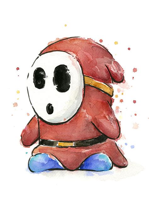 Shy Guy Watercolor Painting by Olga Shvartsur - Pixels Merch