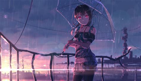 1336x768 Resolution Red Eye Anime Girl HD Laptop Wallpaper - Wallpapers Den