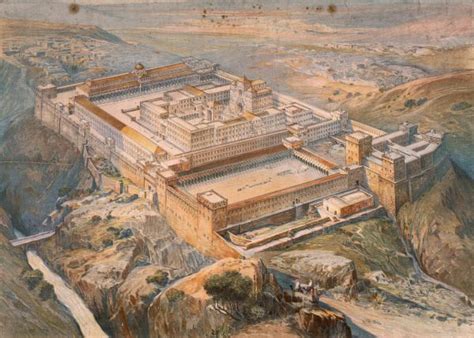 Jerusalem, Temple ( Reconstruction) - Artist Artist en reproduction imprimée ou copie peinte à l ...