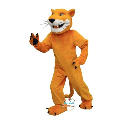 College Yellow Cougar Mascot Costume Outlet