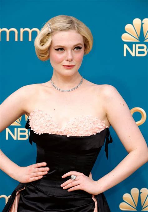 Elle Fanning – Emmy Awards 2022 Red Carpet • CelebMafia