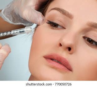 Woman Getting Filler Injection Cheeks Antiaging Stock Photo 770050726 ...