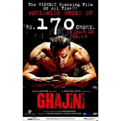 Ghajini - movie POSTER (Style A) (11" x 17") (2008) - Walmart.com ...