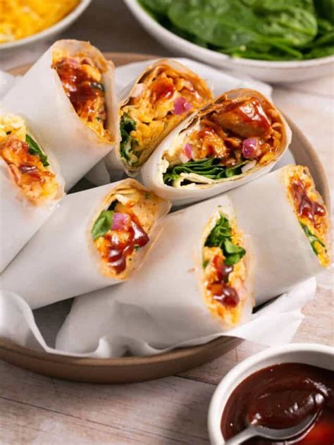 Easy BBQ Chicken Wrap Recipe (10 Minutes) | Lauren Fit Foodie