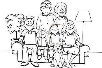 clip art family | ... of a Family Posed for a Picture - Royalty Free Clip Art Image | Family ...