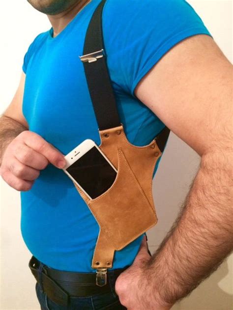 Leather Shoulder Holster Double Case for Iphone 11 Pro Max and | Etsy | Holster bag, Leather ...